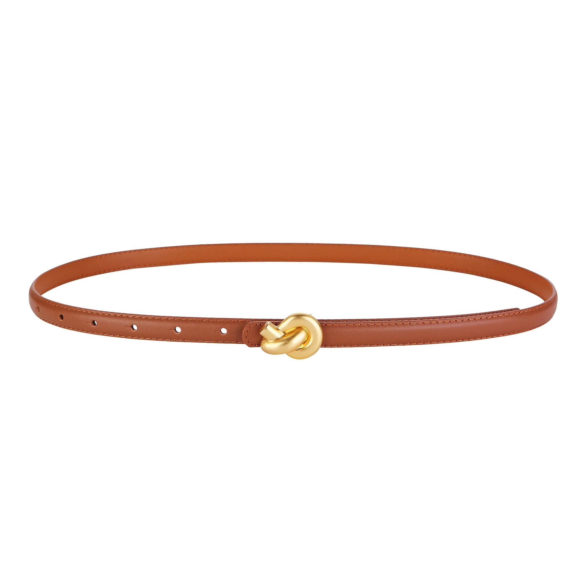 Cinto Feminino de Couro Legitimo Nó Elegante