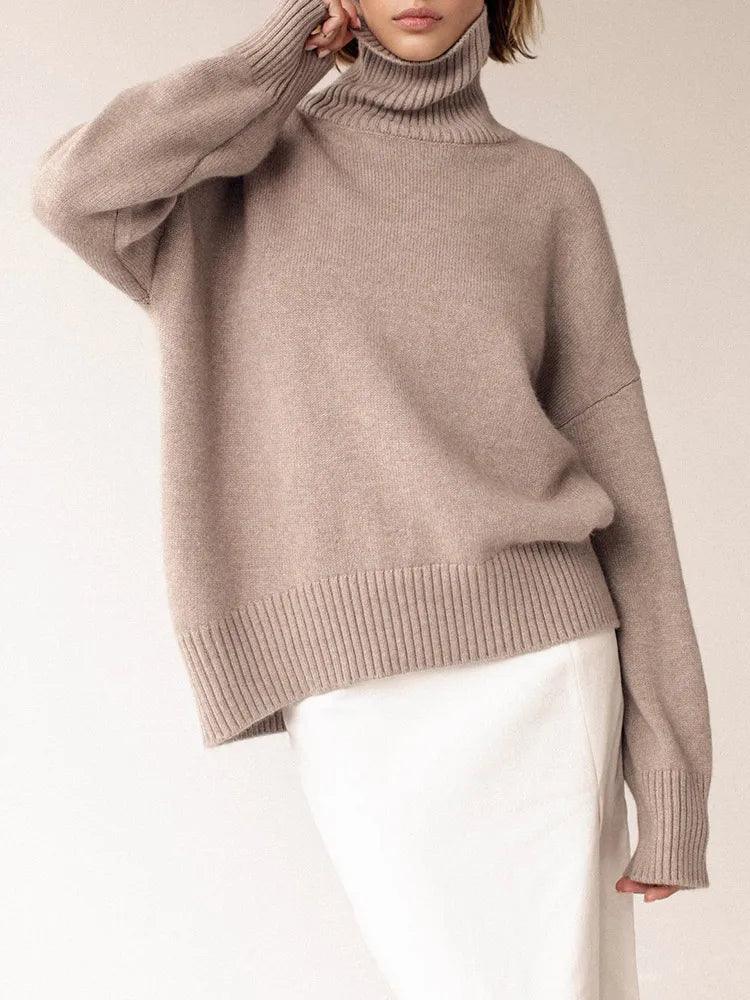 Suéter Feminino Tricotado de Algodão Charme
