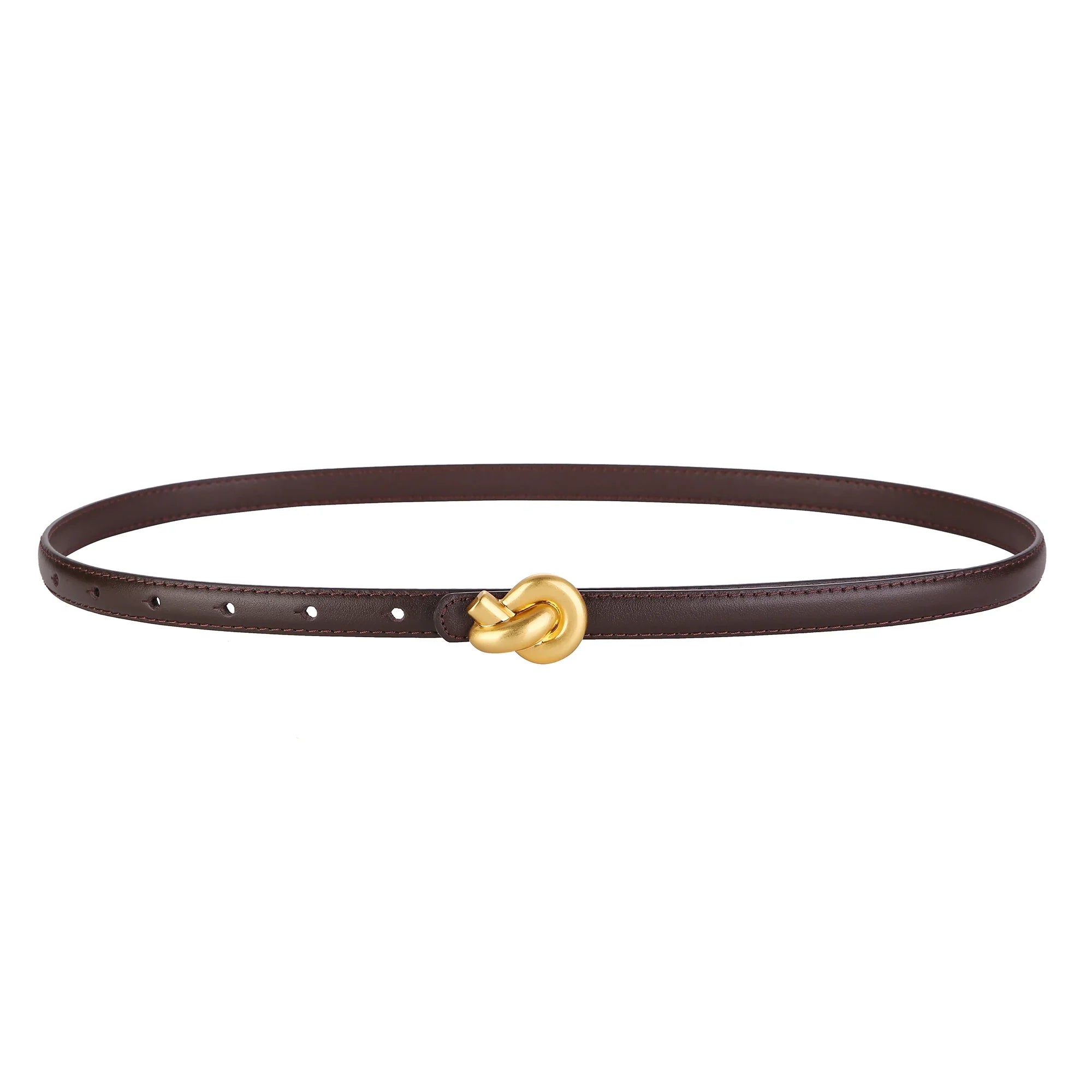 Cinto Feminino de Couro Legitimo Nó Elegante