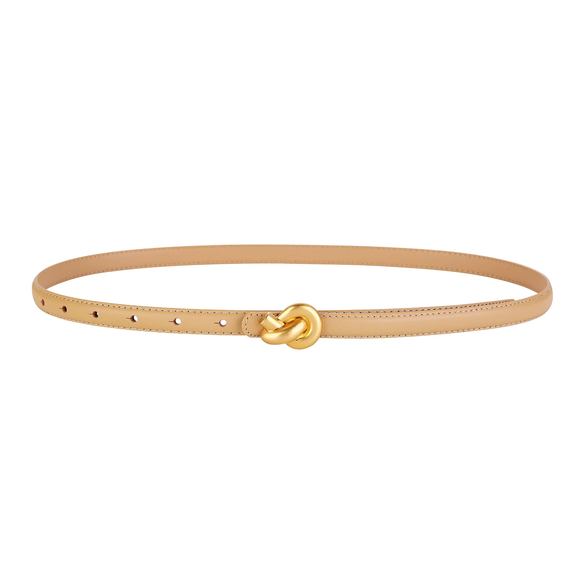 Cinto Feminino de Couro Legitimo Nó Elegante