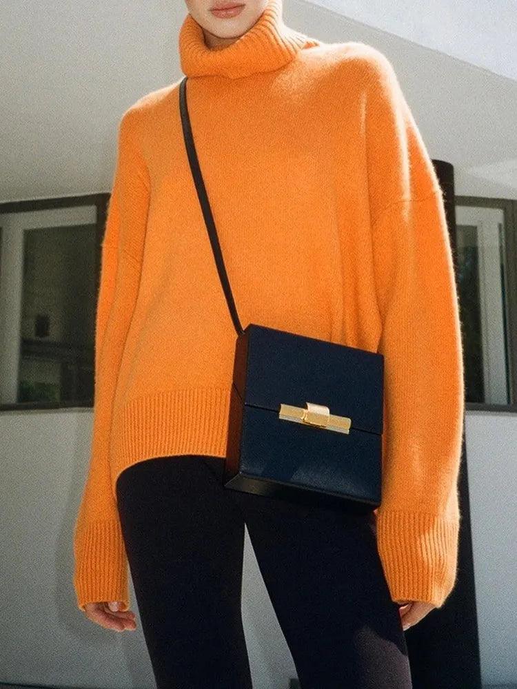 Suéter Feminino Tricotado de Algodão Charme