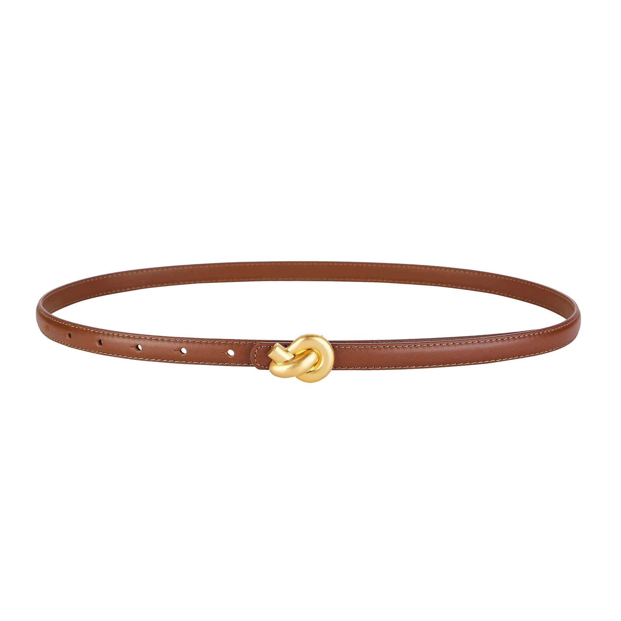 Cinto Feminino de Couro Legitimo Nó Elegante