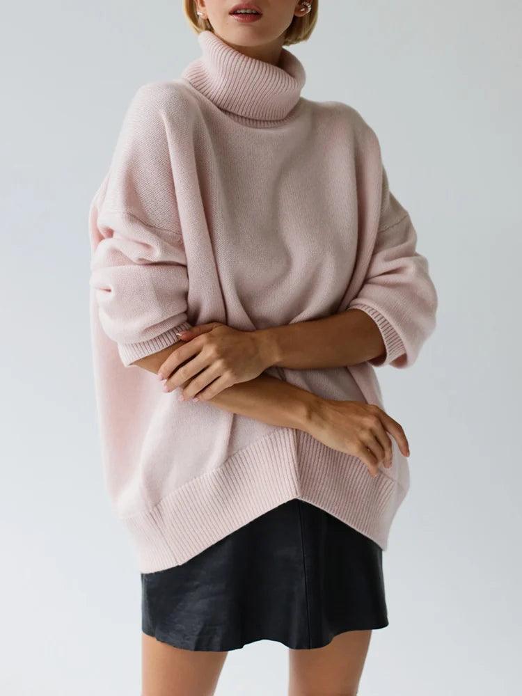 Suéter Feminino Tricotado de Algodão Charme