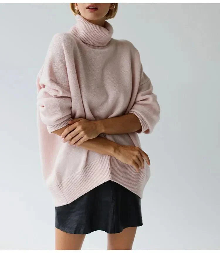 Suéter Feminino Tricotado de Algodão Charme