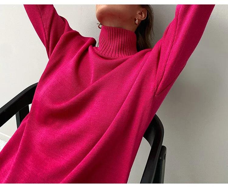 Suéter Feminino Tricotado de Algodão Charme